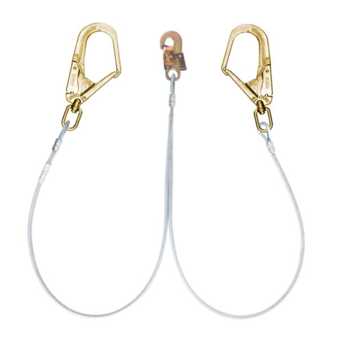 Cabo de Vida en Y Cable Acero Mosquetón Escala Giratorio