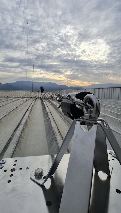 Líneas de vida instaladas en techumbre