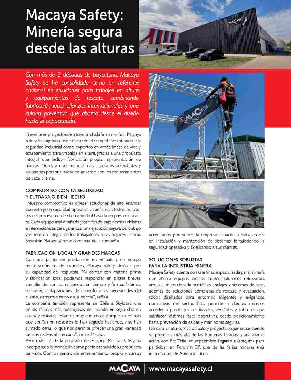 Aparición en la revista Nueva Minería