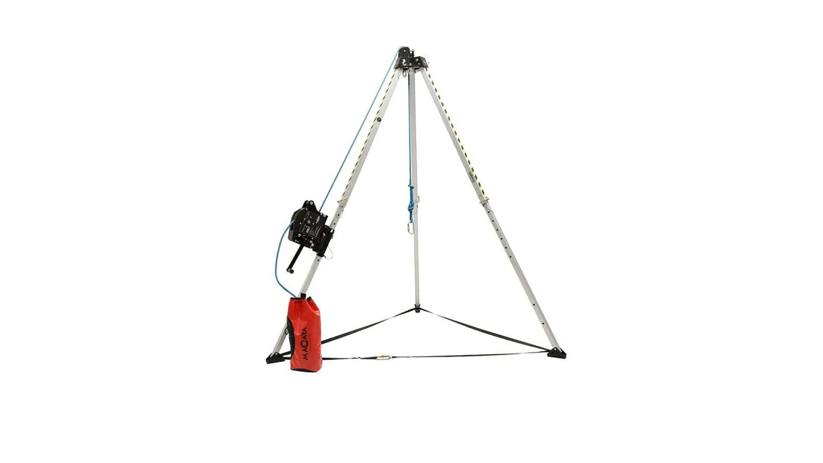 Kit trípode con malacate de cuerda de 10.5 a 11 mm.